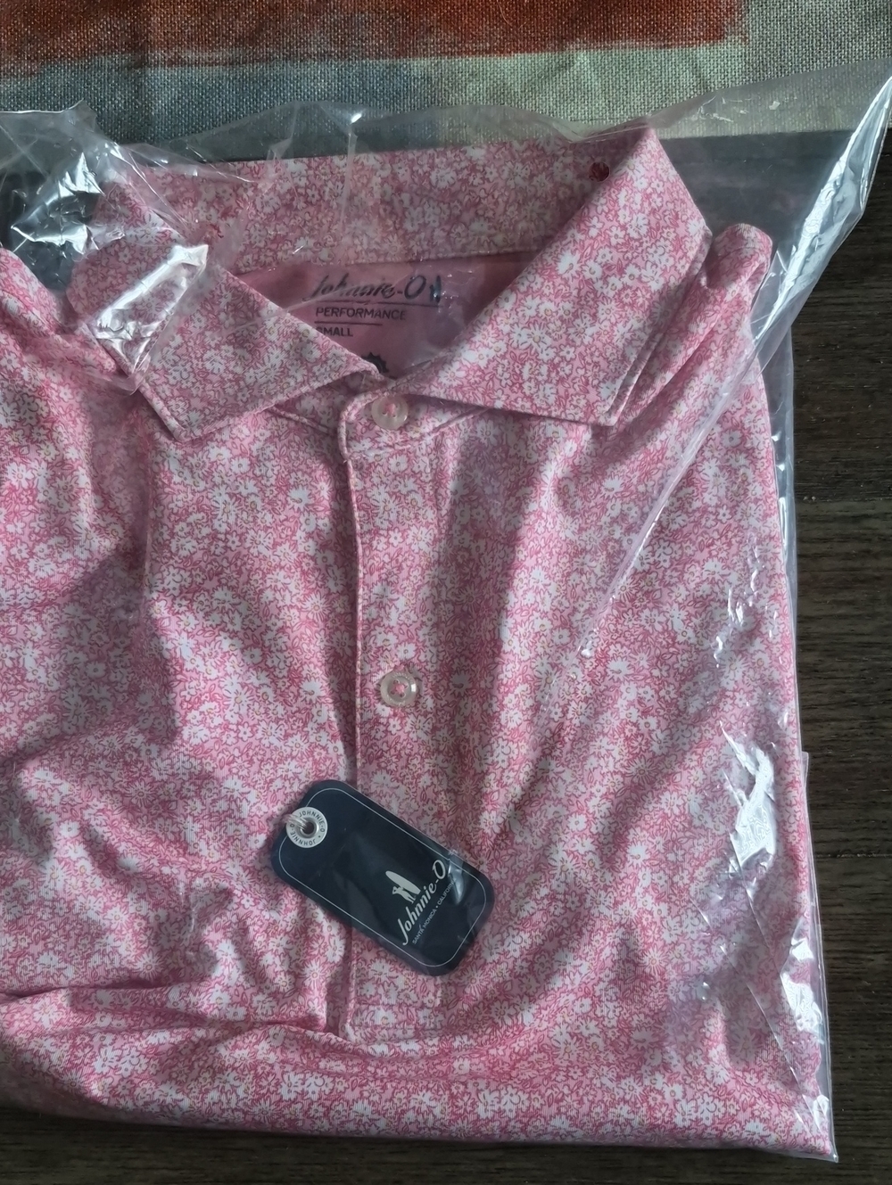 johnnie-O Pink Micro Floral Button-Down Shirt